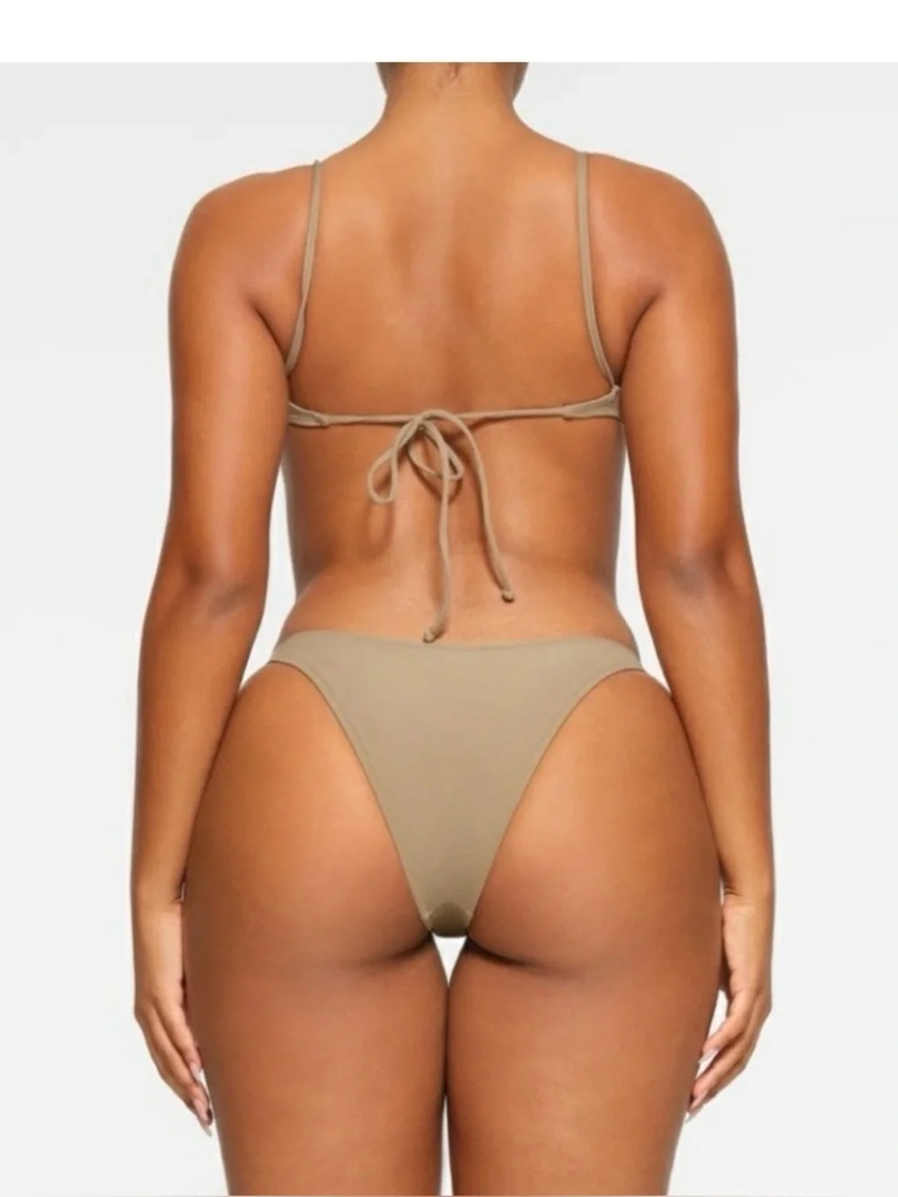 SKIMS Swim Micro Scoop Bikini Bra Top Swimwear Desert Green small NWT